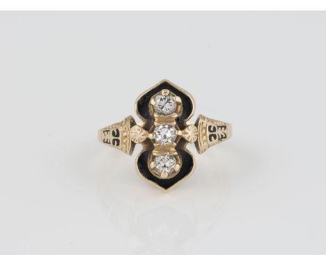 RING 'TRUBRITE - BASCO JEWELRY CO.' Gelbgold. Ringmaß ca. 54, Ges.-Gew. ca. 6,1 g. Gest. 14 K, Herstellersignet 'TruBrite'. D