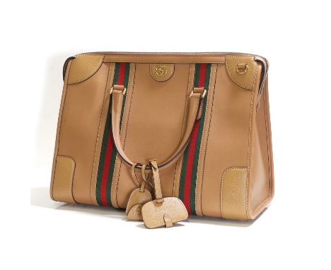 A Gucci small 'Bauletto' duffle bag of recent manufacture, designed by Alessandro Michele for Gucci, the exterior in tan leat