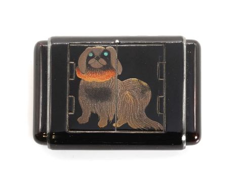 A sterling silver cased Dunhill La Captive purse watch,  the sterling silver case with side push buttons to release the shutt