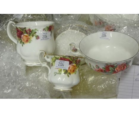 A Royal Albert Old Country Roses tea service, also various drinking glasses and Royal Albert Centennial Rose service etc.