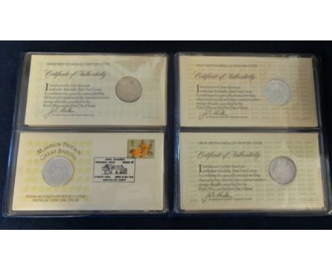 Interesting collection to include set of GB Medallic First Day Covers, Italy 1990 World Cup medal collection, 'Man in Flight'