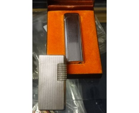 A Calibra Ronson lighter, another lighter, a collection of old English and other general coins, including a Geo III 1797 1/2d