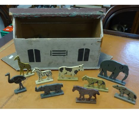 Pope Joan game, vintage Noah's ark and animals, various boxes etc.