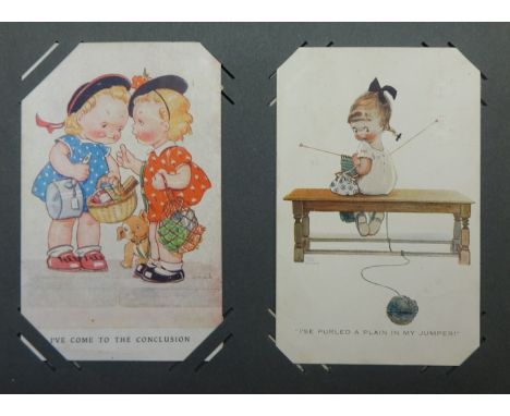 Interesting collection of Edwardian and later postcards of mixed subject matter including some R/P postcards also Louis Wain 