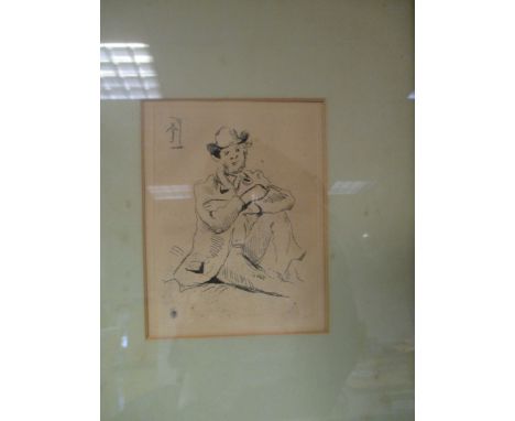 Paul Cézanne (French, 1839-1906), etching, Guillaumin au Pendu, 1873, 158 x 119 mm.  