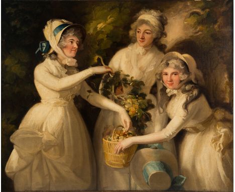 John Russell (Guildford, United Kingdom, 1745 - Kingston Upon Hull, United Kingdom, 1806)"Miss Carolina May and Her Two Aunts