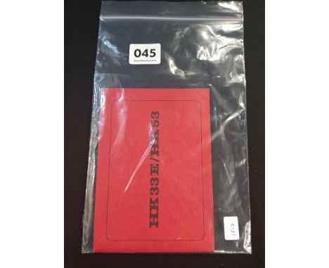 MANUAL FOR GUN HK33E/HK53