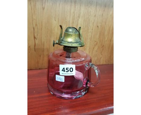 ANTIQUE RUBY FINGER LAMP