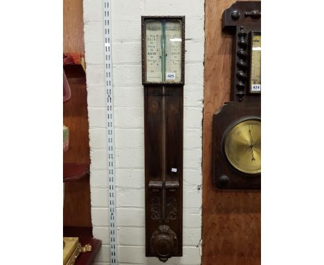 VICTORIAN STICK BAROMETER - DUBLIN MAKER