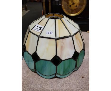 2 STAINED GLASS LAMP SHADES 