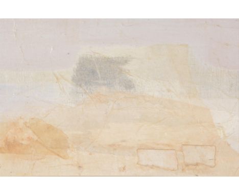 
	
		λ&nbsp;Michael Ayrton (British 1921-1975)
		Pale Landscape, 1969
		Oil on collage on board
		Signed to label verso
		18.