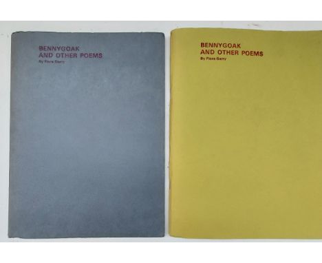This is a unique collection of first editions paper back books Entitled Bennygoak and Other Poems, by Flora Garry: 1974. This