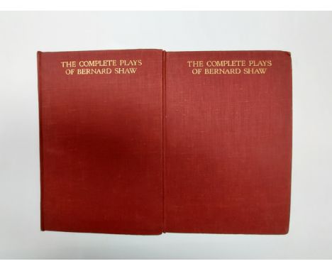 The Complete Plays of Bernard Shaw first edition 1931. By R &amp; R Clark Ltd.