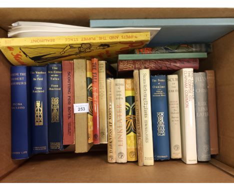 A box of collectors books to include; 'Scouting for Boys' [Baden-Powell], The Fall [Camus], 'The Georgiad' [Campbell], 'The F