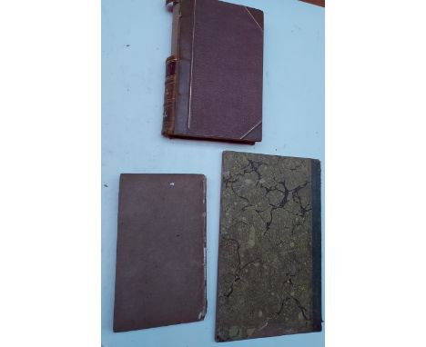 A Collection of Three 1800 books to include a hand written piano fortel music book dated 1820. (Cover: Shelf Worn, age relate