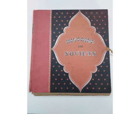 A File of folders 7 folders containing Soviet History, many of the pages showing images are covered in a paper film, thus pro