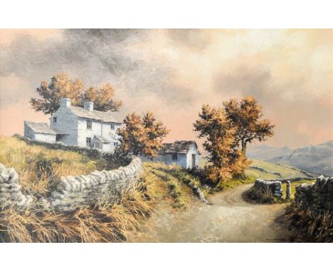 Rex N Preston (British, 20th Century), 'Warm Light, Cottage near Hollinsclough', signed and dated 1973 l.r., inscribed with t