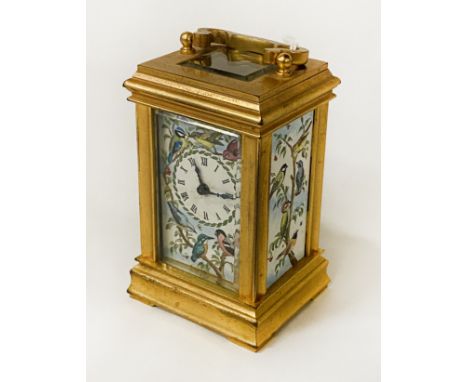 BIRD DEPICTION CARRIAGE CLOCK BY DEACON - A/F