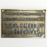 Antikes Firmenschild P. Smith Rotterdam