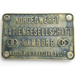 Antikes Firmenschild Norderwerft Hamburg