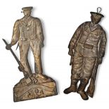 Lot maritime Votivgaben Silberbleche