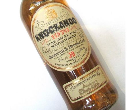 Knockando 1976 pure single Malt Scotch whisky, Justerini &amp; Brooks Ltd, 75cl   