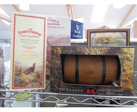 The Famous Grouse ceramic Highland decanter blended Scotch whisky, 70cl boxed, Famous Grouse Royal Doulton decanter boxed wit