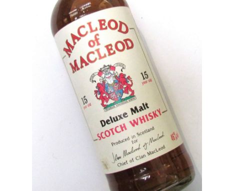 Macleod of Macleod 15 year old Deluxe Malt Scotch whisky, 70cl     