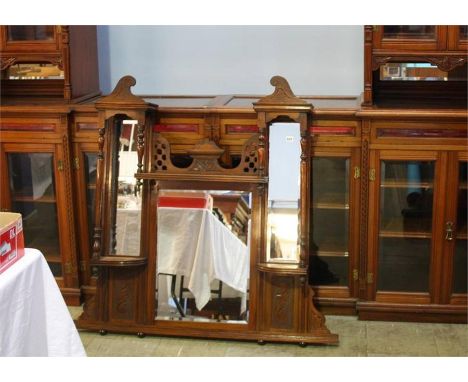 A mahogany over mantle mirror 120x120cm