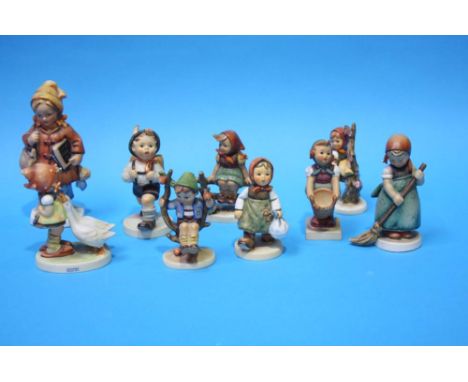 Nine various Hummel figures