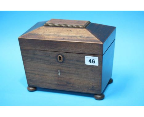 A 19th Century Rosewood tea caddy 21cm wide