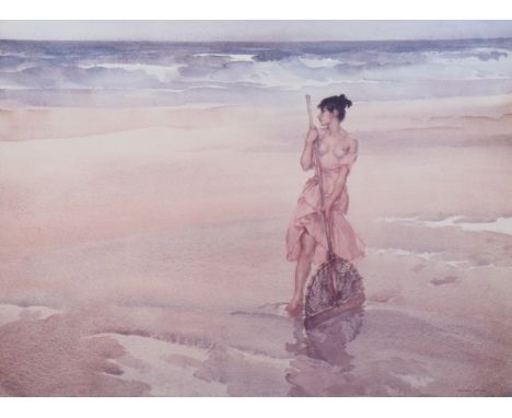 Another large Limited Edition coloured print after Sir William Russell Flint titled to reverse “The Unsuccessful Shrimper” Lt