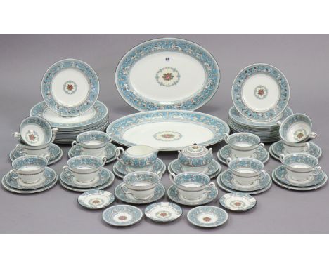 A Wedgwood bone china “Florentine” extensive sixty-nine piece part dinner &amp; tea service.
