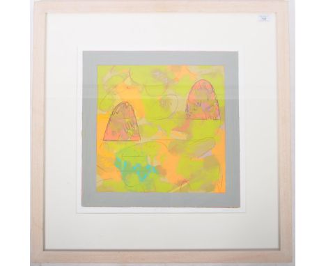 Terence Gravett - Garden I -&nbsp; A good abstract watercolour painting screen print entitled 'Garden I'. The print signed to