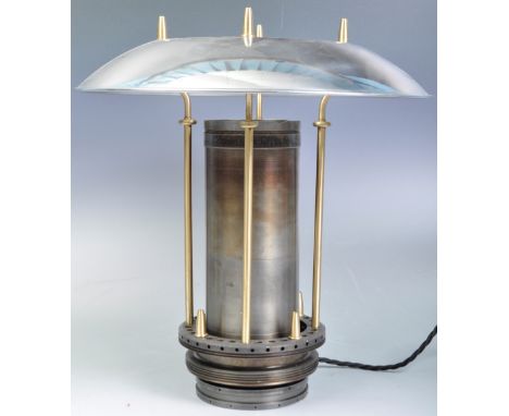 Tornado Jet Fighter - a 20th century interior lamp / light, made from part of a Tornado Jet Fighter (likely an exhaust part o
