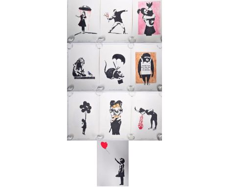 Robert Driessen - Art Forger - Banksy - a collection of x10 original artworks by renowned forger Robert Driessen, all in the 