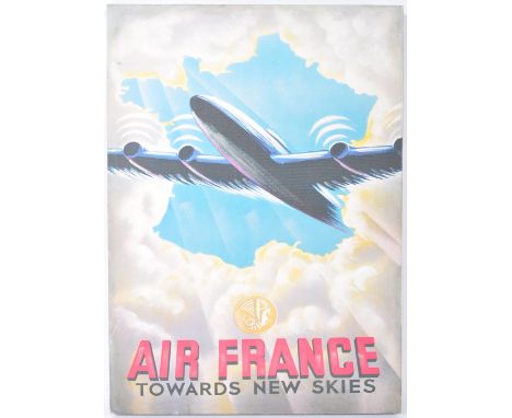 Air France - A contemporary printed canvas advertising display print for Air France "Towards New Skies". The print depicting 
