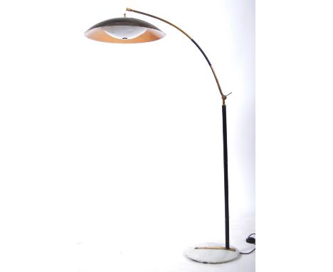 A good mid 20th Century Italian retro vintage floor standing light /&nbsp;upright adjustable lamp standard in the manner of S