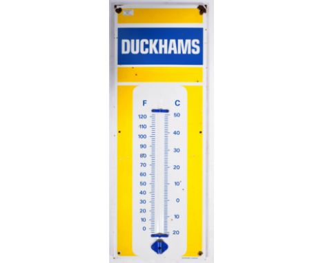 An original vintage retro advertising point of sale garage forecourt&nbsp;enamel sign with attached thermometer holder with m