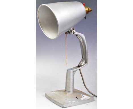 Hadrill &amp; Horstmann - A good original mid 20th Century industrial counterbalance anglepoise office desk table lamp by Had