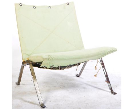 An unusual retro vintage 20th Century believed prototype&nbsp;solid chrome plated steel&nbsp;easy / lounge chair of low form 