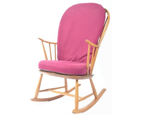 Lucian Ercolani - Ercol - Model 473 - Chairmaker's - An original retro vintage 1960's beech and elm double bow rocking chair 