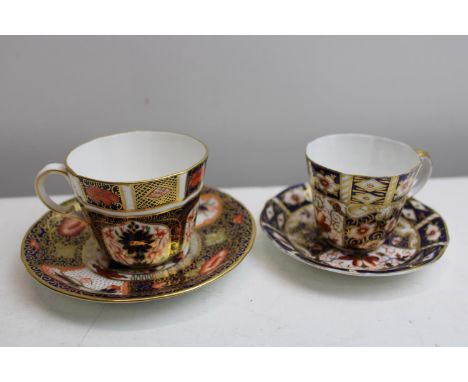 Two Royal Crown derby cups &amp; saucers 