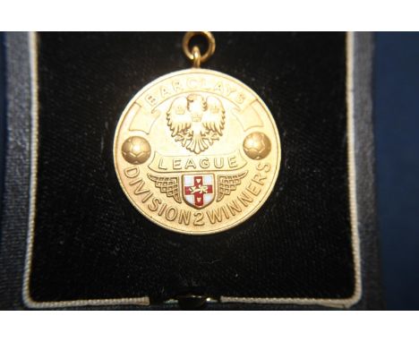 A 9ct gold Barclay's League Division Two winners medal for the 1989-90 Football season (Leeds United won the league in this s