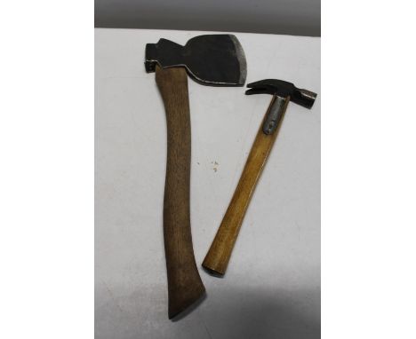 A vintage hand axe &amp; hammer 