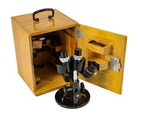 no.338718, black lacquered finish, in wooden case with accessoriesFormerly the property of Hans Helmut Wundsch who was direct