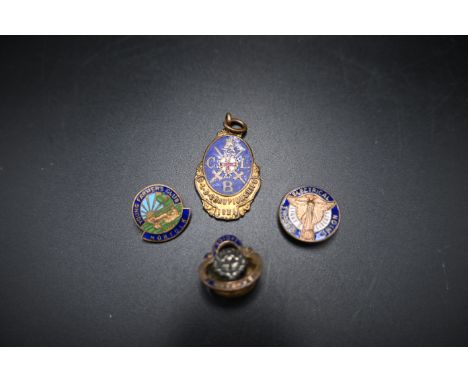 3 enamel pin badges - Electrical Trades Union, Young Farmers Club Norfolk and British Legion plus a CLB (Church Lads Brigade)