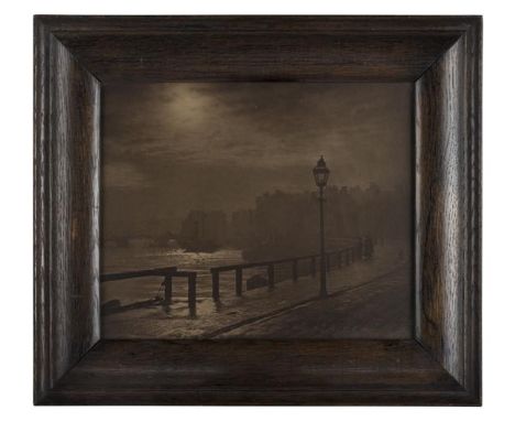 *Sutcliffe (Frank Meadow, 1853-1941). 'A January Morning', circa 1880s,  carbon print, a waterfront scene with morning sunlig