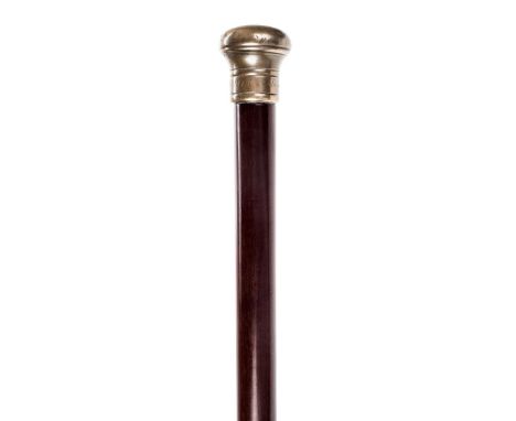 *Walking Cane. A 19th century walking stick,  the snakewood shaft with steel handle engraved in running script 'Admiral Duff 