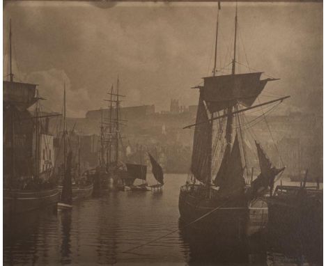 *Sutcliffe (Frank Meadow, 1853-1941). The Dock End, Whitby, (from the Railway Station), 1880,  contemporary carbon print on c